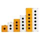 5 Hole, 22mm, Waterproof, Equipment Button Switch Control Box, Yellow