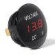 RED LED DC VOLT DIGITAL PANEL METER 3.2v-30V, 1-1/8 Inch Hole Size.