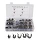 50pc Adel Rubber Cushioned Steel Cable Clamp Kit Set, 1/4 to 1 Inch sizing.