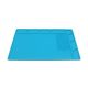 High Temp, Silicone, Electronics, Blue, Work Mat 9 inch X 13 inch.