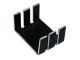 Aluminum Heatsink for TO3P, TO3PBL, TO3PFM, TO3PL, TO3PML, TO3PMLH, TO3PN, TO218, TO127, TO247, Dual TO220, TO202, TO202M, TO202N, TO126, TO126LP, TO126ML Double Wide Transistor Heat Sink, Measures 19mm x 16mm x 13mm THM6107