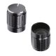 KNOB push on for fluted knurld 1/4 Inch shafts, Black Aluminum Finish, Bin 13