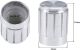 KNOB push on for fluted knurld 1/4 Inch shafts, Silver Aluminum Finish, Bin 14