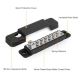 Black 12 Way Power Distribution Block, Terminal Studs, Buss Bar