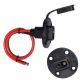 2 PIN MLD PANEL MOUNT CONNECTOR 12G WIRE Auto Pigtail, SAE, 12 inch Long