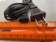 Non Polarized AC Power Cord, Oval Oblong Classic Vintage Narrow Panasonic Type, Boom Box, Audio Cassette, 8x15mm, 7mm Centers, W13