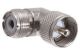 RIGHT ANGLE UHF MALE TO FEMALE ADAPTOR
