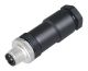 Binder M12-A Male cable connector, Contacts: 5, 8.0-10.0mm, unshielded, screw clamp, IP67, UL, VDE, power supply connector, W17