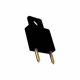 Black Shorting Bar, Shortng Plug, Gold Plated, Compare to Keystone 1463B, CAMBION 461-2871-01-03-10, Bus Bar Shorting Jumper, 5mm spacing. W17