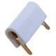 White PCB Test Point, Tip Jack, .4 Inch Wide, 105-0751-001