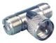 UHF 1 MALE - 2 FEMALE T ADAPTOR M358 SPLITTER T