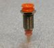 Orange Panel Mount Test Point, Tip Jack, .25 inch Mounting hole size.