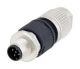 L-COM M12FT5AM Sensor Connector, M12, Male, 5 Positions, Crimp Pin, Straight Cable Mount, W17