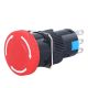 Normally Closed Emergency Push EStop Button Mushroom Cap Stop Switch, LAY16, LA16, 5A 220V, 15mm Hole Size, 30mm Button.