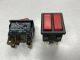 Arcolectric DUAL ROCKER SWITCH 16A250VAC, ON - OFF, 1 SPST, 1 Light 125V, .25 Slide Terminals, Mounting Hole 22MM X 25MM, W19