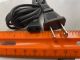 Non Polarized AC Power Cord, Oval Oblong Classic Vintage Narrow Panasonic Type, Boom Box, Audio Cassette, 8.8x15.2mm, 6.5mm Centers, W23