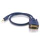 6 Inch, RS232 DB9 Male to 3.5mm Male Stereo Plug Adapter Cable