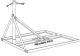 NON PEN PENETRATING ROOF MOUNT FOR SATELLITE DISH, MAST POLE REVERSES 2 inch OR 1 3/4 inch