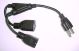 AC CORD Y 2 JACK TO 1 PLUG 6 inch AX1X2 splitter