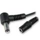 2.1MM JACK TO 2.1MM PLUG 90 DEGREE RIGHT ANGLE, 3 inch DC POWER SUPPLY ADAPTOR