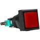 Square Small Display Switch Red Momentary Normally Open or Closed
