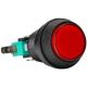 Round Small Display Switch Red Momentary Normally Open or Closed