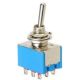 MINI TOGGLE SWITCH 3PDT ON OFF ON 6A 125VAC 3A 250VAC MTS-3