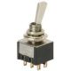 DPDT MINI PADDLE TOGGLE SWITCH 6A 125VAC 3A 250VAC ON OFF ON MTS-2 MTS2 J-B-T LFH-221 ALCO MTF-206P MTF206P