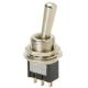 SPDT MINI BODY REGULAR BAT SIZE TOGGLE SWITCH 6A 125V 3A 250VAC ON OFF ON MTS-1