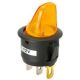 SPST 20A 12V LIGHTED PADDLE ROCKER SWITCH ON OFF AMBER LAMP VOLTAGE 12VDC MIRS-201