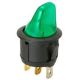 SPST 20A 12V LIGHTED PADDLE ROCKER SWITCH ON OFF GREEN LAMP VOLTAGE 12VDC MIRS-201