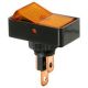 SPST LIGHTED ROCKER SWITCH AMBER 12V 20 AMP FOR ROUND HOLE LAMP VOLTAGE 12VDC