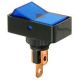 SPST LIGHTED ROCKER SWITCH BLUE 12V 20 AMP FOR ROUND HOLE LAMP VOLTAGE 12VDC
