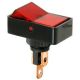 SPST LIGHTED ROCKER SWITCH RED 12V 20 AMP FOR ROUND HOLE LAMP VOLTAGE 12VDC