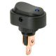 SPST LIGHTED ROCKER SWITCH BLUE LED 12V 20A FOR ROUND HOLE LAMP VOLTAGE 12VDC