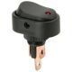 SPST LIGHTED ROCKER SWITCH RED LED 12V 20A FOR ROUND HOLE LAMP VOLTAGE 12VDC