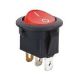 SPST ROCKER SWITCH ON OFF 13A 125V 6.5A 250VAC RED LIGHTED FOR ROUND HOLE LAMP VOLTAGE 125/250VAC IRS-101