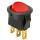 SPST MINI ROCKER SWITCH ON OFF 3A 125V 1A 250VAC LIGHTED FOR ROUND HOLE LAMP VOLTAGE 125/250VAC