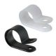 100PK Cable Clamp,BLACK,1/8 inch bundle dia., #10 screw