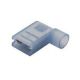 100PK Flag Terminal: 16-14 AWG, 0.25 inchx0.032 inch, nylon, blue