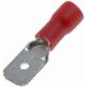 100PK Male Quick-Slide: 22-16 AWG, 0.187 inch X 0.020 inch, vinyl, red