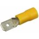 100PK Male Quick-Slide: 12-10 AWG, 0.25 inch X 0.032 inch, vinyl, yellow