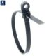 100PK Screw Mount Tie:  BLACK, 6 1/8 inch X .14 inch, 40 LB,  #8 screw,