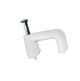 DUAL COAX CABLE CLIPS WITH NAIL PACKAGE OF 100 COAX NAILS RG6 DUAL WHITE