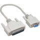 NULL MODEM CABLE DB9 FEMALE DB25 MALE 6 ft