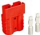 ANDERSON POWER POLE SB50 CONNECTOR RED 50 AMP HOUSING AND TWO 6 AWG CONTACTS SMH
