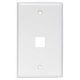 1 Port Keystone Wallplate White Smooth Face