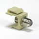 F TYPE F/F KEYSTONE WALL PLATE SNAP-IN MODULE IVORY F81