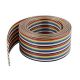 16 COND COLOR CODED RIBBON CABLE, RAINBOW FLAT