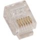 RJ12 STRANDED FLAT MODULAR PHONE PLUGS 100 PC BAG